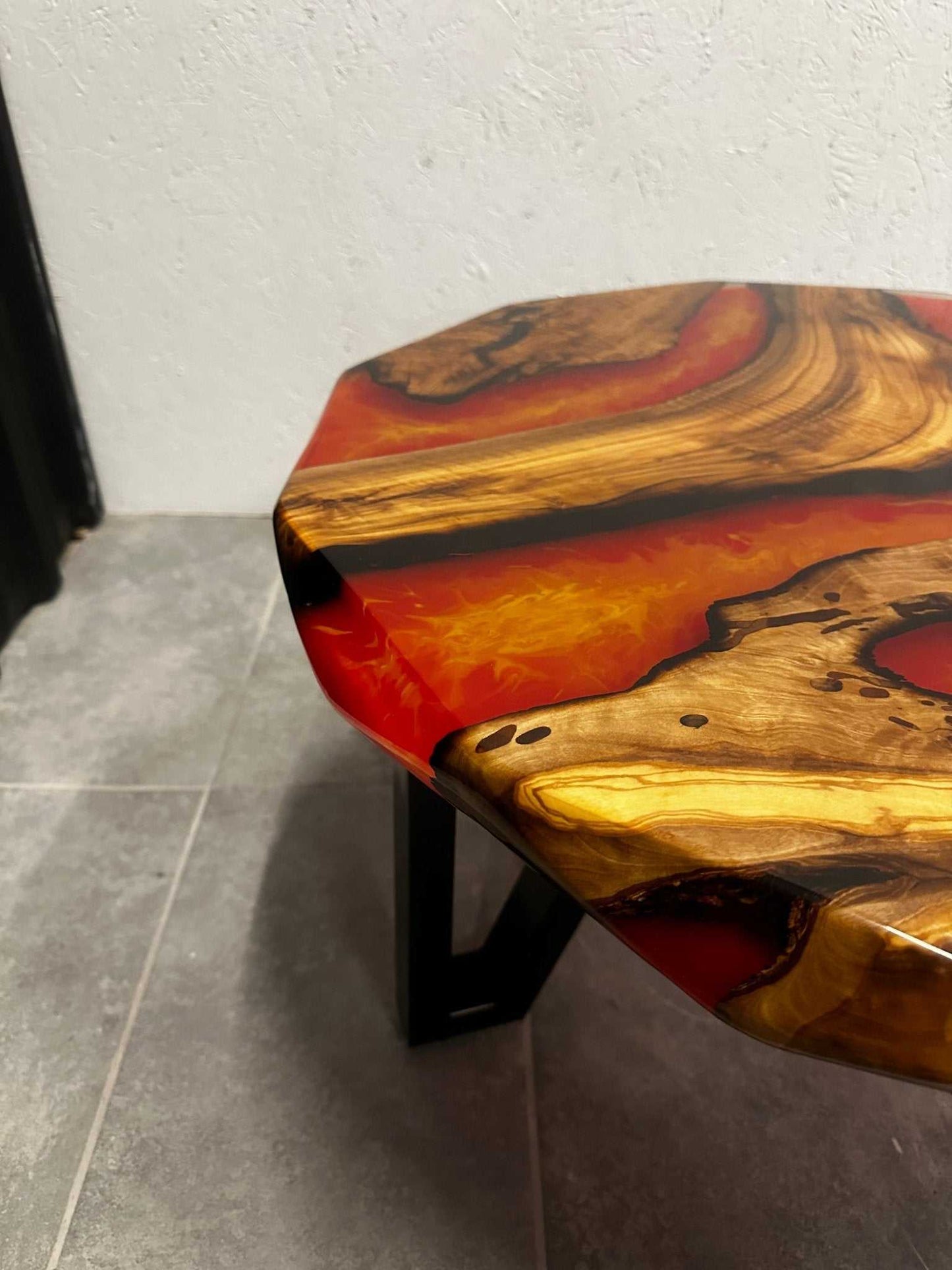 Coffee table Epoxy resin olive around 80 cm - EW - MT - 003 - Elite Wood - coffee table