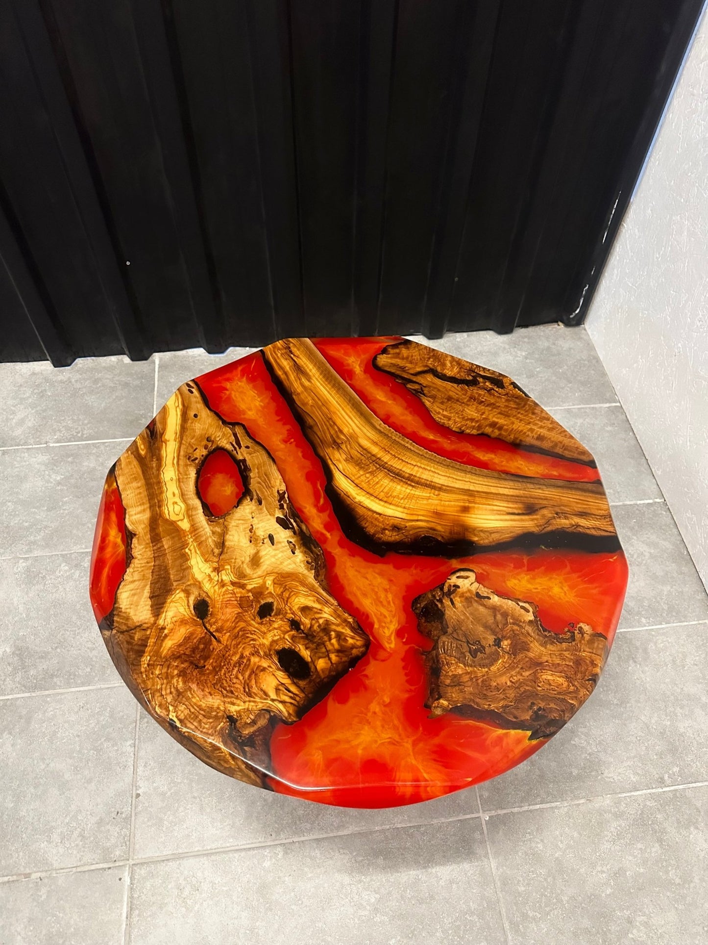 Coffee table Epoxy resin olive around 80 cm - EW - MT - 003 - Elite Wood - coffee table