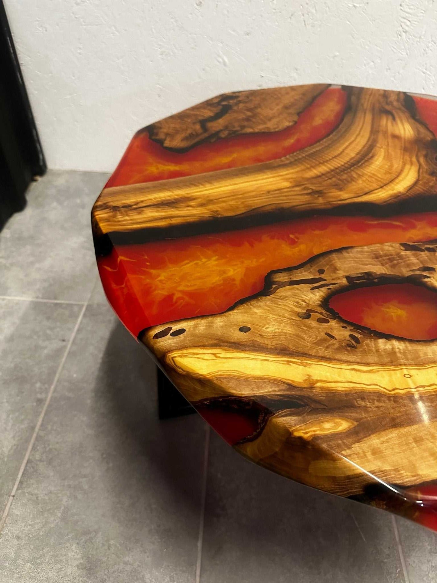 Coffee table Epoxy resin olive around 80 cm - EW - MT - 003 - Elite Wood - coffee table