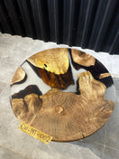 Wechseln Coffee table plate Epoxy resin walnut around - 80 cm - Elite Wood - coffee table 3 Bild
