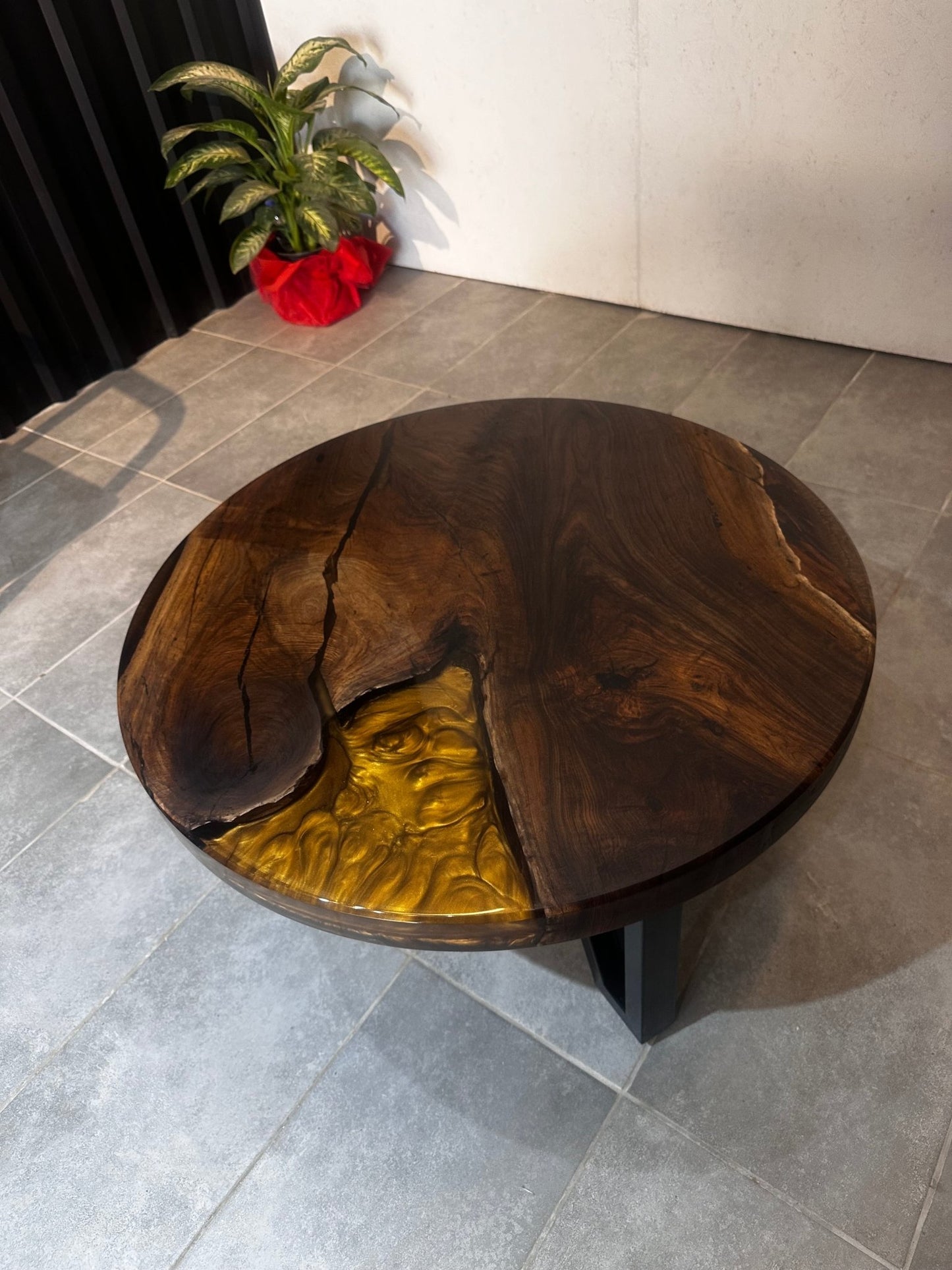 Epoxy Resin Coffee Table Walnut – Modern Design & Unique Style - Elite Wood - coffee table