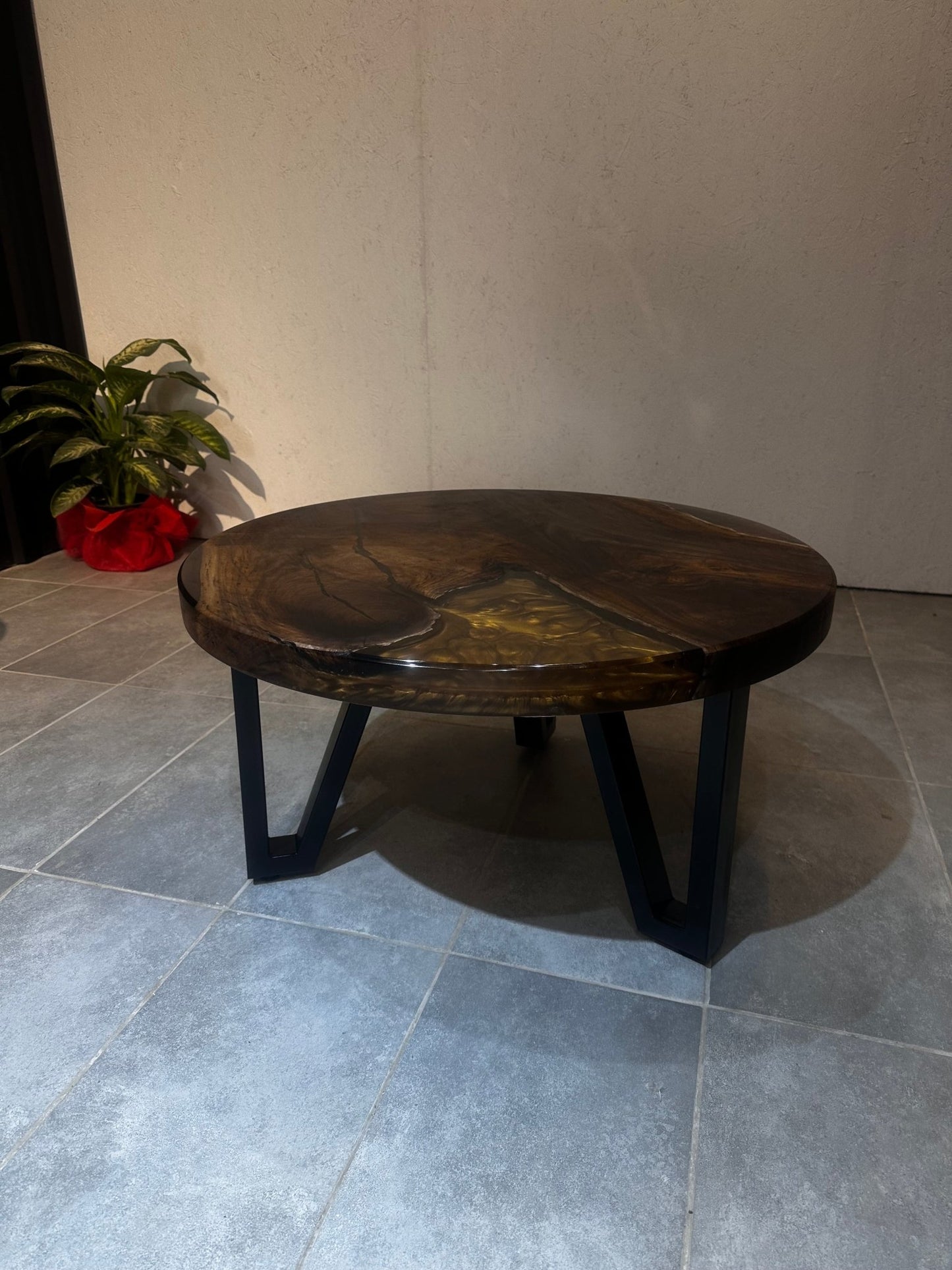Epoxy Resin Coffee Table Walnut – Modern Design & Unique Style - Elite Wood - coffee table