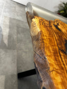 Wechseln Epoxy resin dining table Olive 180x90 - River Table with a metal frame - Elite Wood - Live edge dining table 2 Bild