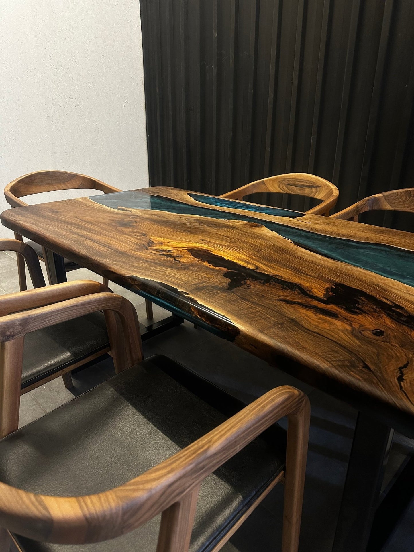 Live edge dining Table epoxy walnut 180x90 - Handmade River Table - Elite Wood - Live edge dining table