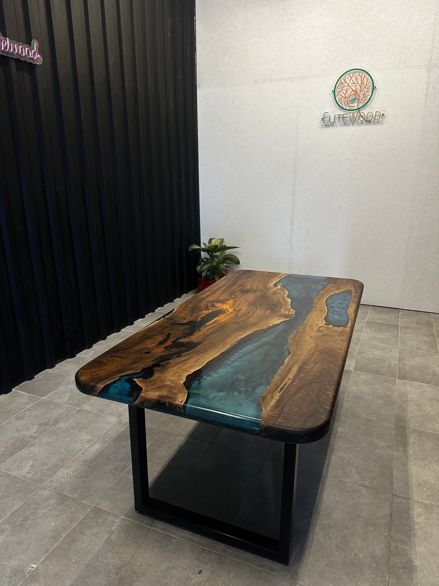 Live edge dining Table epoxy walnut 180x90 - Handmade River Table - Elite Wood - Live edge dining table