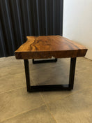 Wechseln Oak Coffee Table 110x55 with Metal Base – Handcrafted - Elite Wood - coffee table 2 Bild