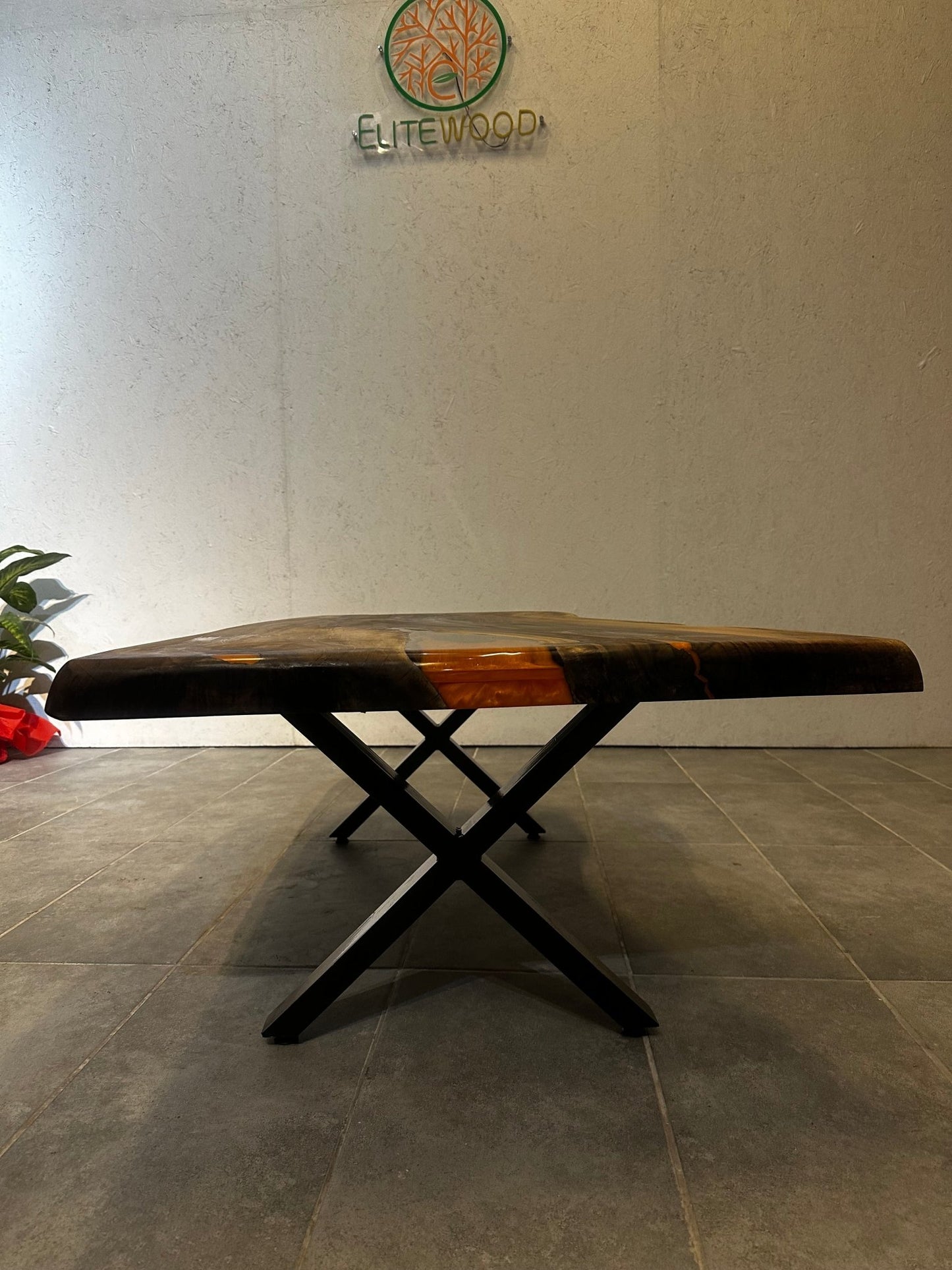 Walnut epoxy coffee table – 120x70 cm - Elite Wood - coffee table